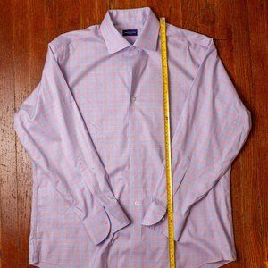 Proper Cloth Checkered Blue, Purple, Pink/Red Size L Button Down Shirt